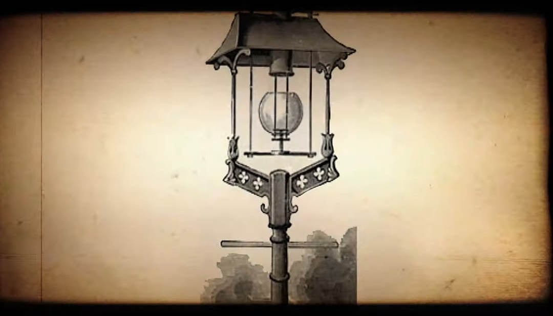 photo of vintage arc light