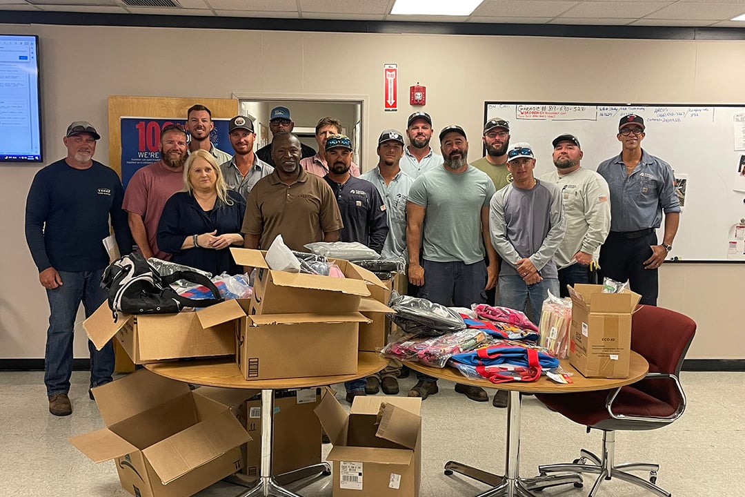 In May, the team learned of a brand-new program from Hillsborough County called Duffels of Dignity.