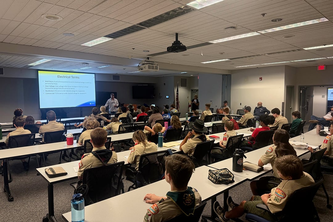 Scouts See Electricity in Action (and a Possible Future Career) During Tampa Electric Visit